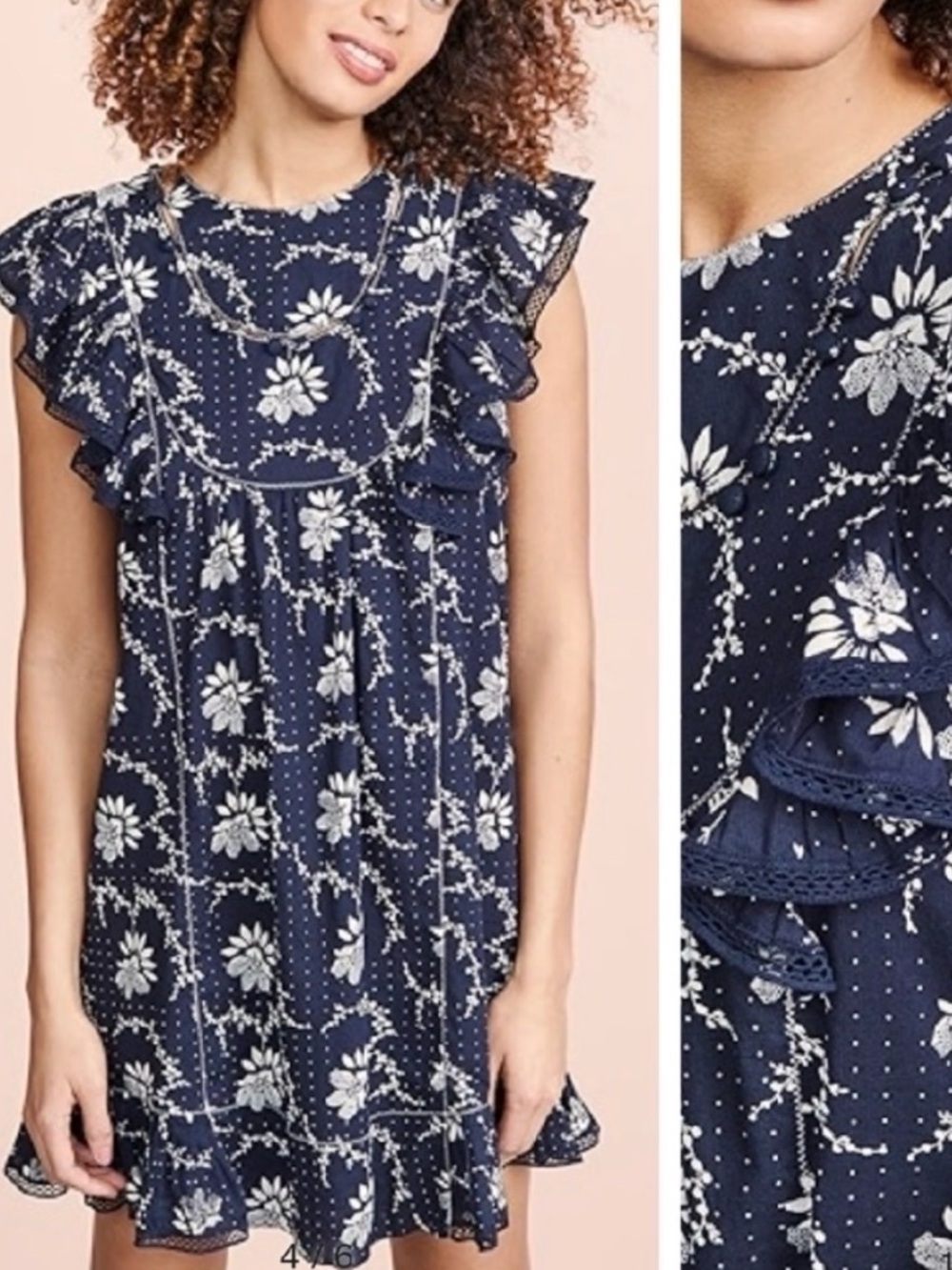 Sea New York Navy Floral Dress